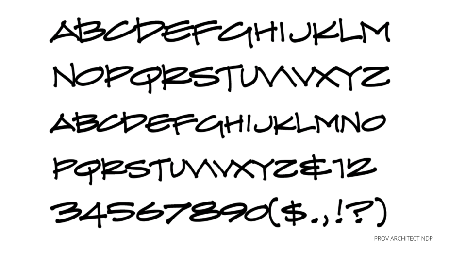 Prov Architect NDP Architectural Lettering Template